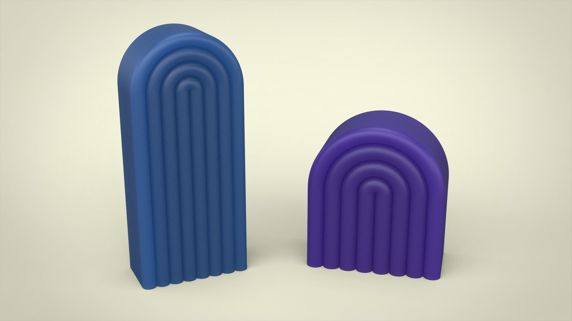 Tall arch candle for silicone mold 3D print model_3