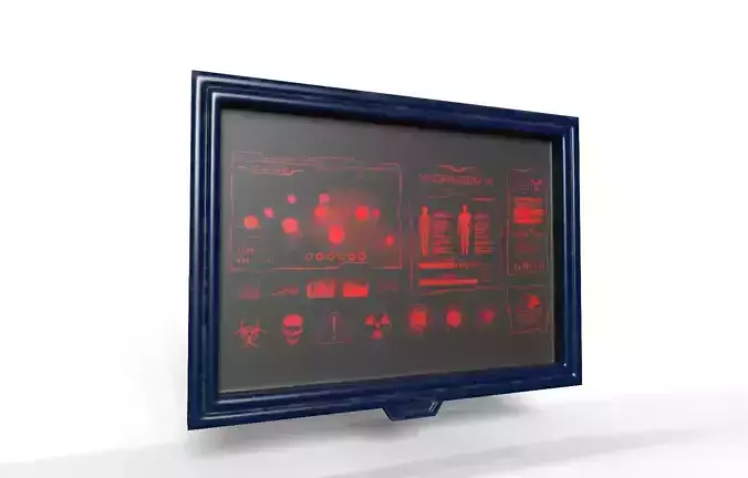 Sci Fi Monitor Low-poly 3D model