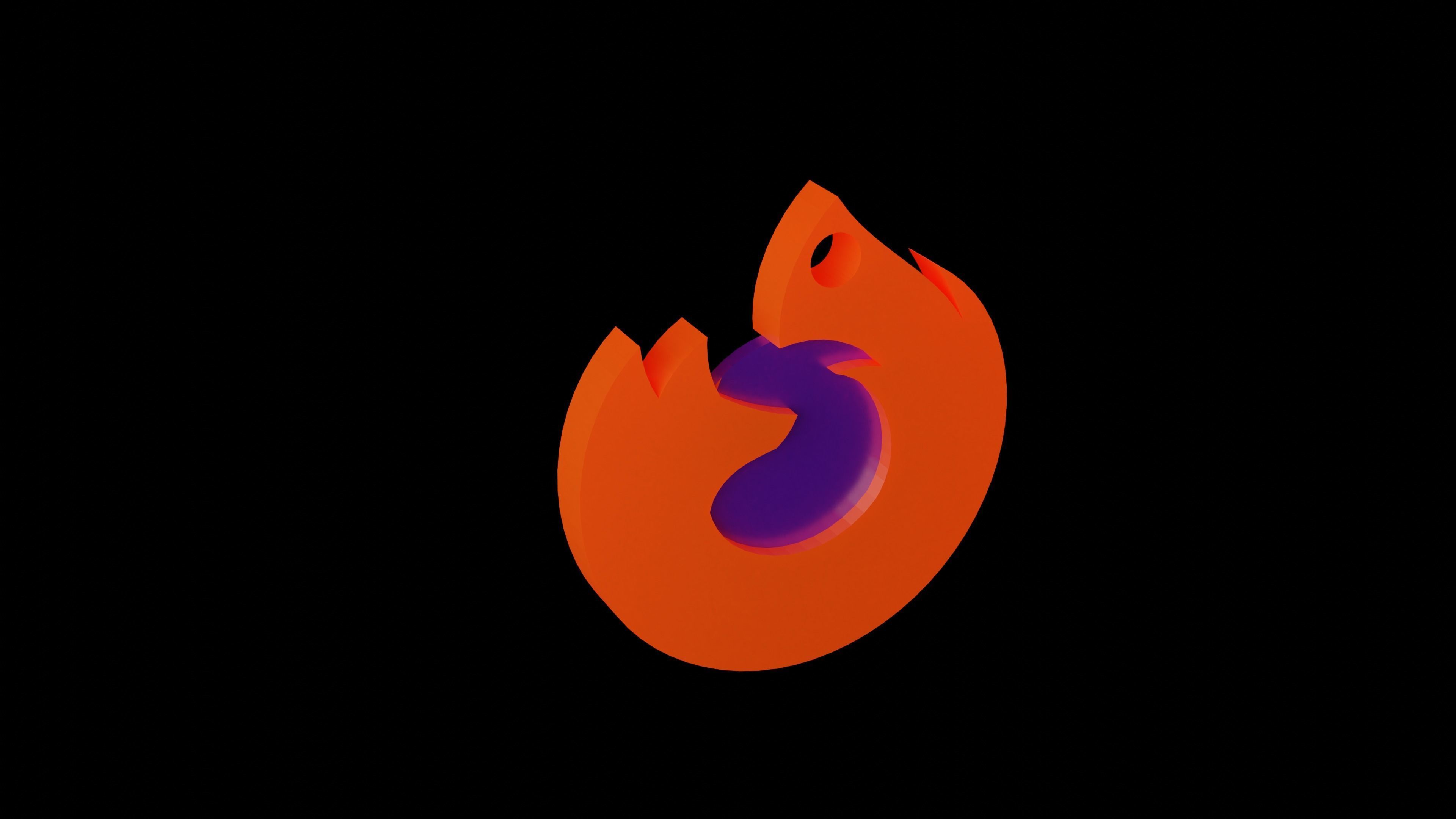 Keychain Mozilla Firefox 3D print model_2