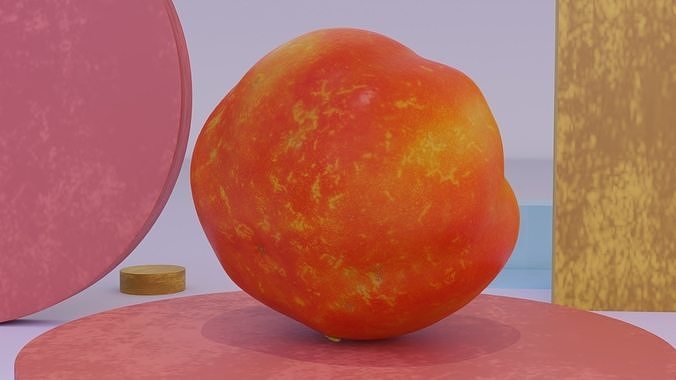 Tomato 07 high-poly 3D model 6