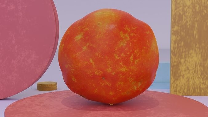 Tomato 07 high-poly 3D model 7