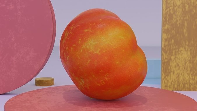 Tomato 07 high-poly 3D model 5