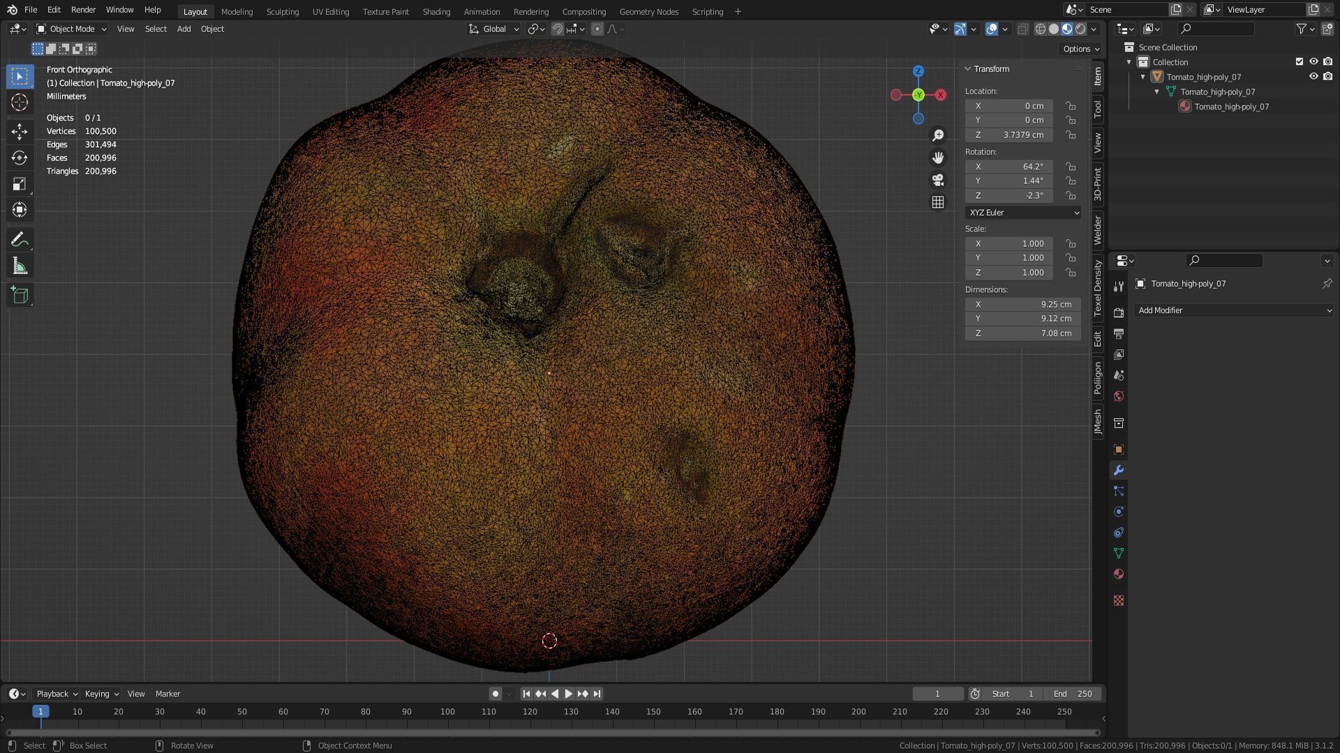 Tomato 07 high-poly 3D model_35