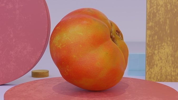 Tomato 07 high-poly 3D model 4