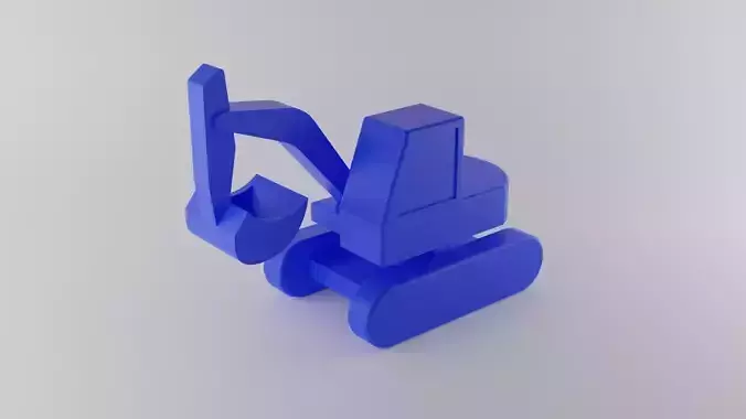 Low Poly Excavator toy