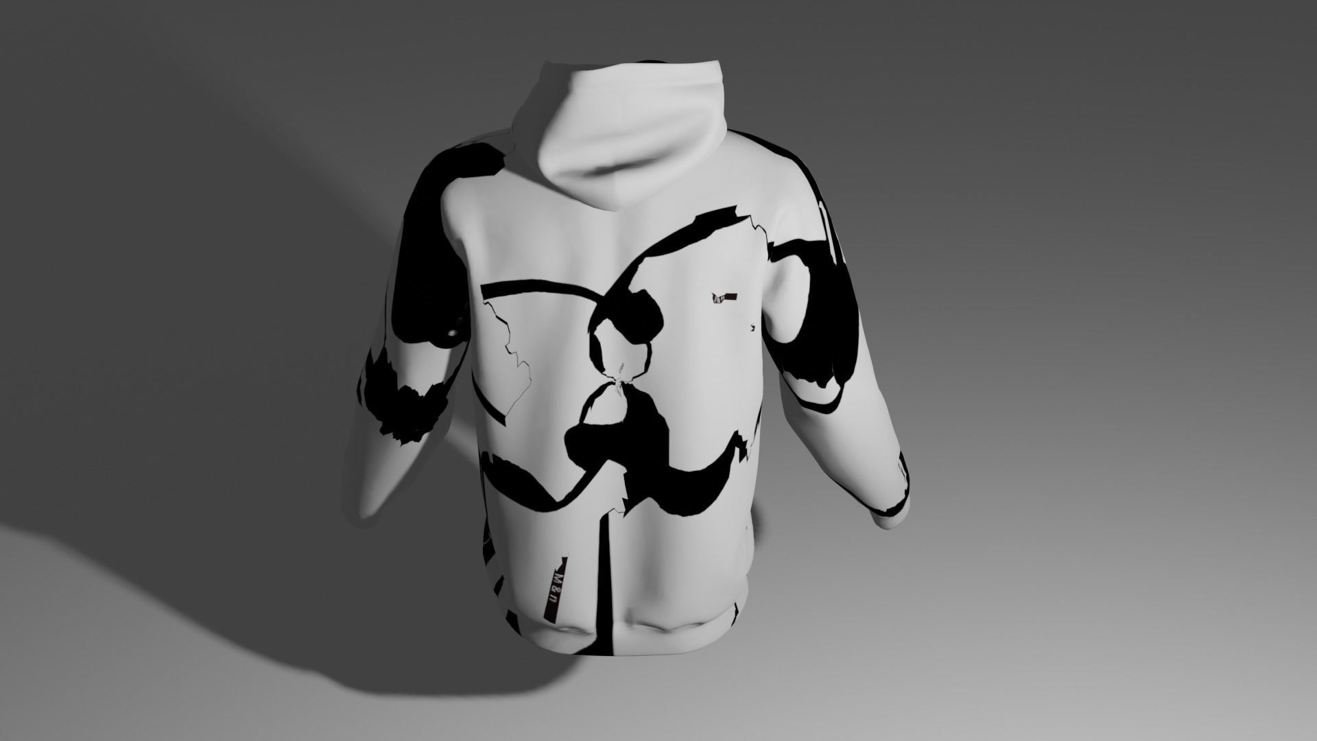 Hoodie-pattern-design hoodie 3D model_1