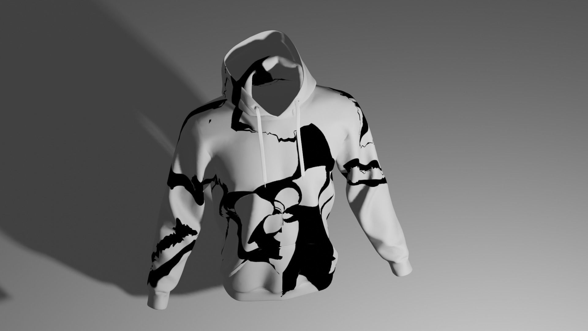 Hoodie-pattern-design hoodie 3D model_3