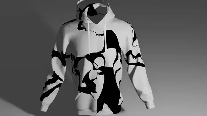 Hoodie-pattern-design hoodie 3D model