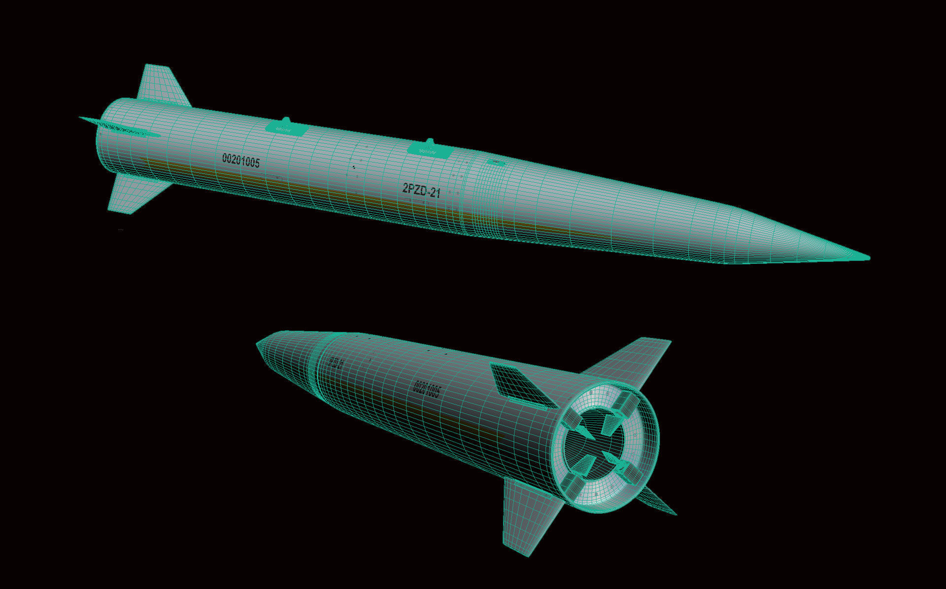 ALBM 2PZD-21 Missile 3D model_9