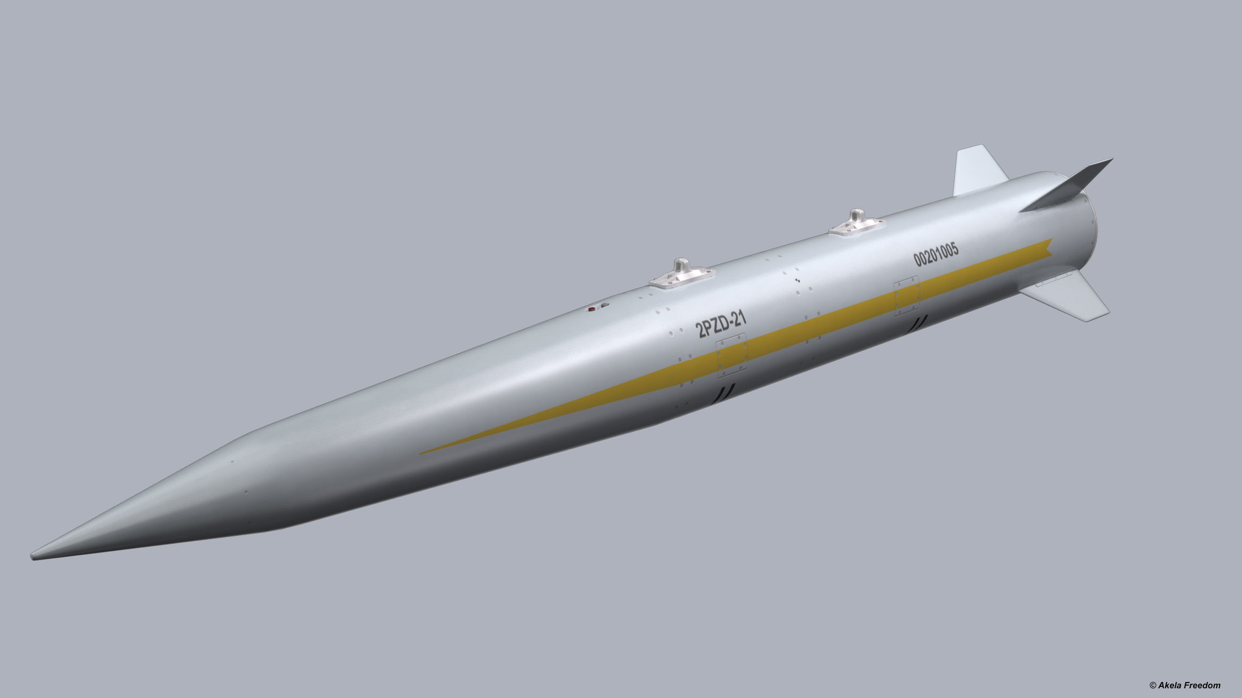 ALBM 2PZD-21 Missile 3D model_1