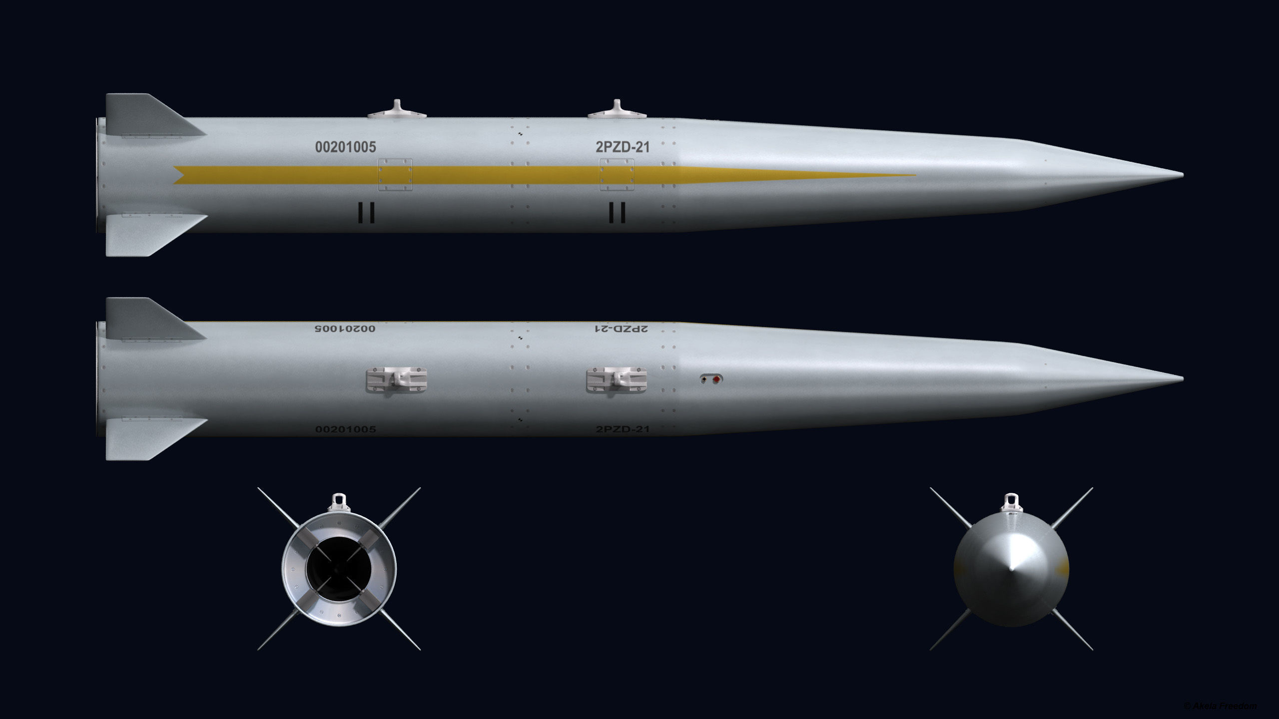 ALBM 2PZD-21 Missile 3D model_8