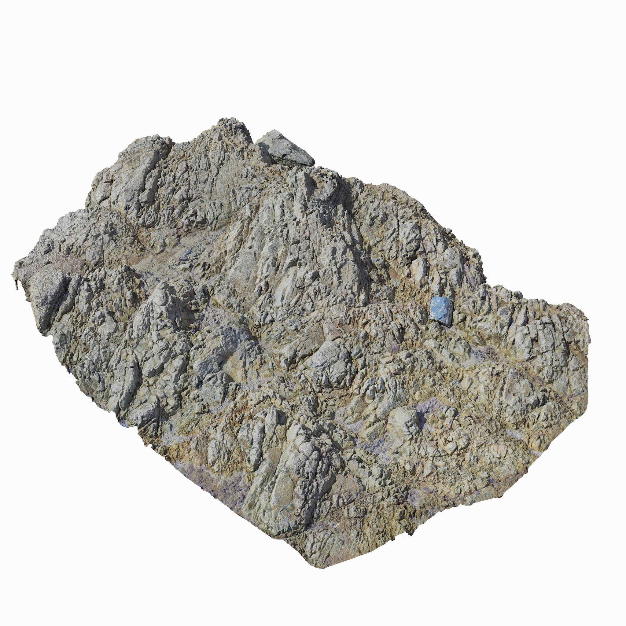 Ground Rocks Shore Coast PBR Scan Free low-poly 3D model_3