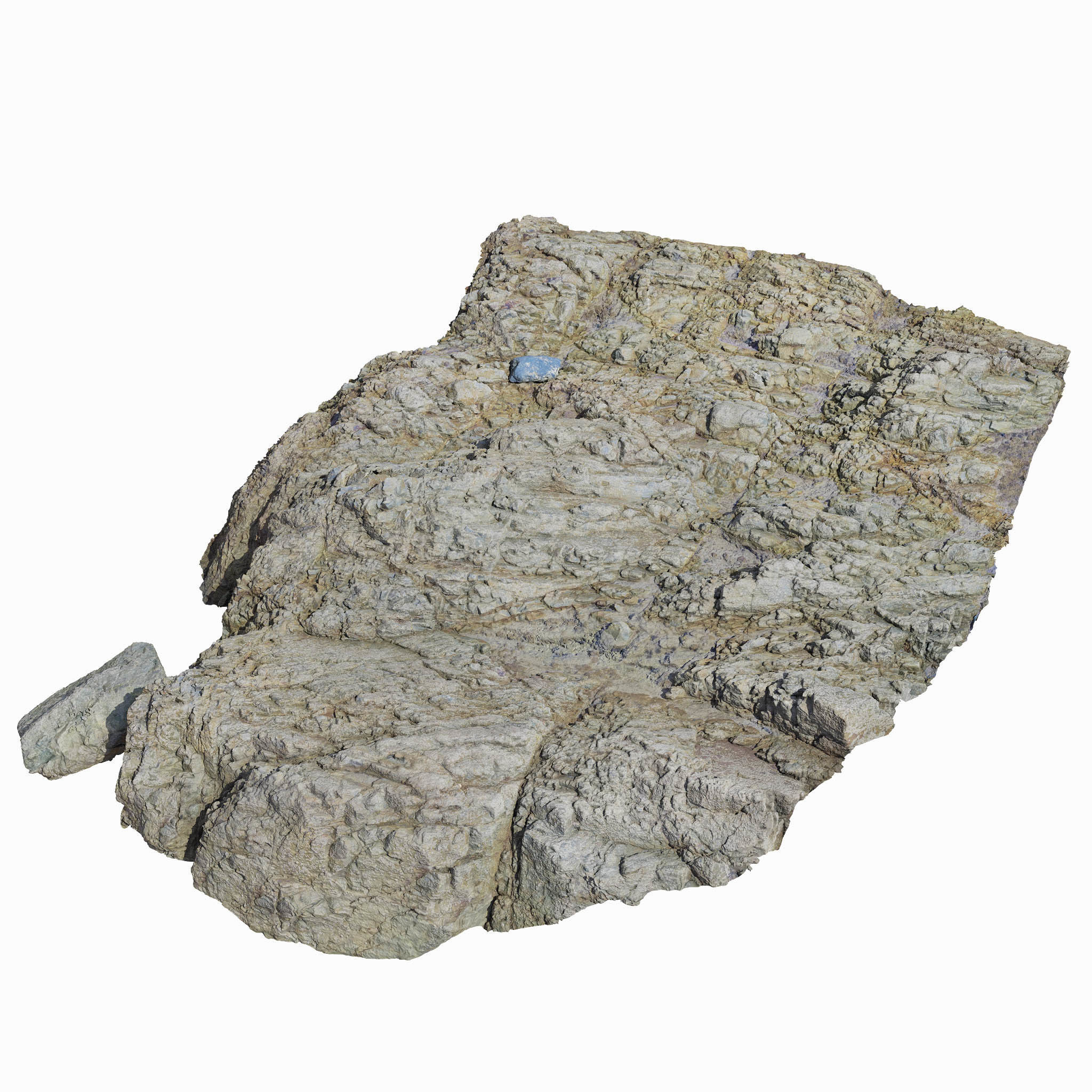 Ground Rocks Shore Coast PBR Scan Free low-poly 3D model_6
