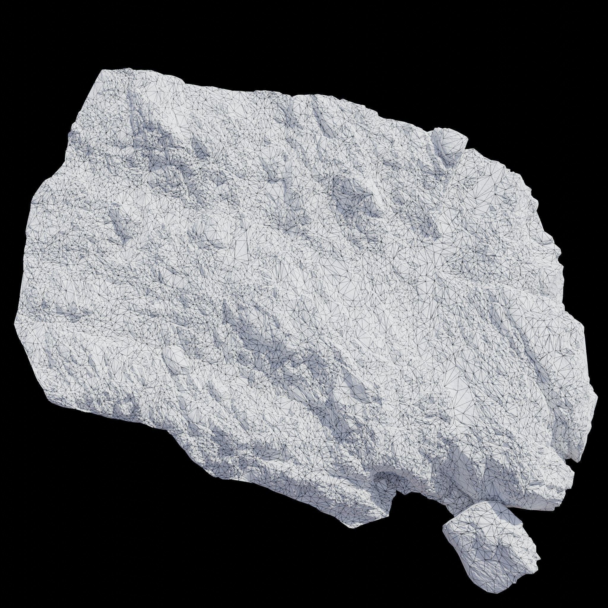 Ground Rocks Shore Coast PBR Scan Free low-poly 3D model_2