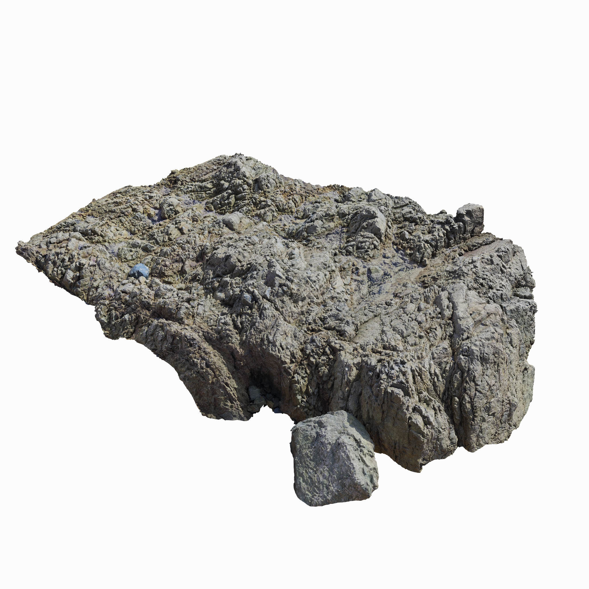 Ground Rocks Shore Coast PBR Scan Free low-poly 3D model_4