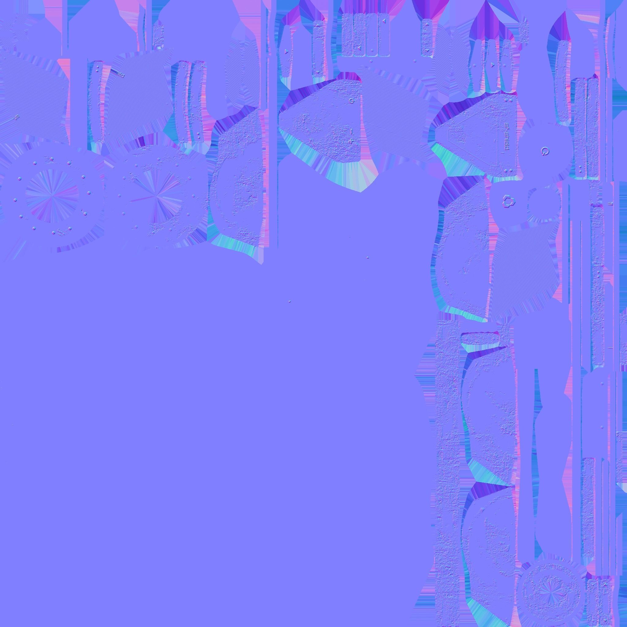 SciFi Shield A08 Yellow - Sci Fi Weapon Design Low-poly 3D model_25