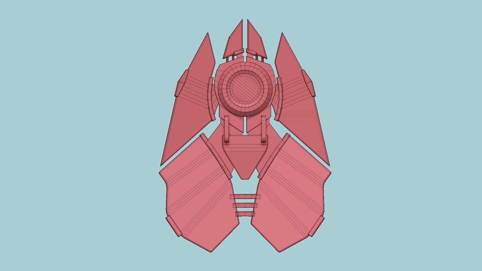 SciFi Shield A08 Yellow - Sci Fi Weapon Design Low-poly 3D model_17