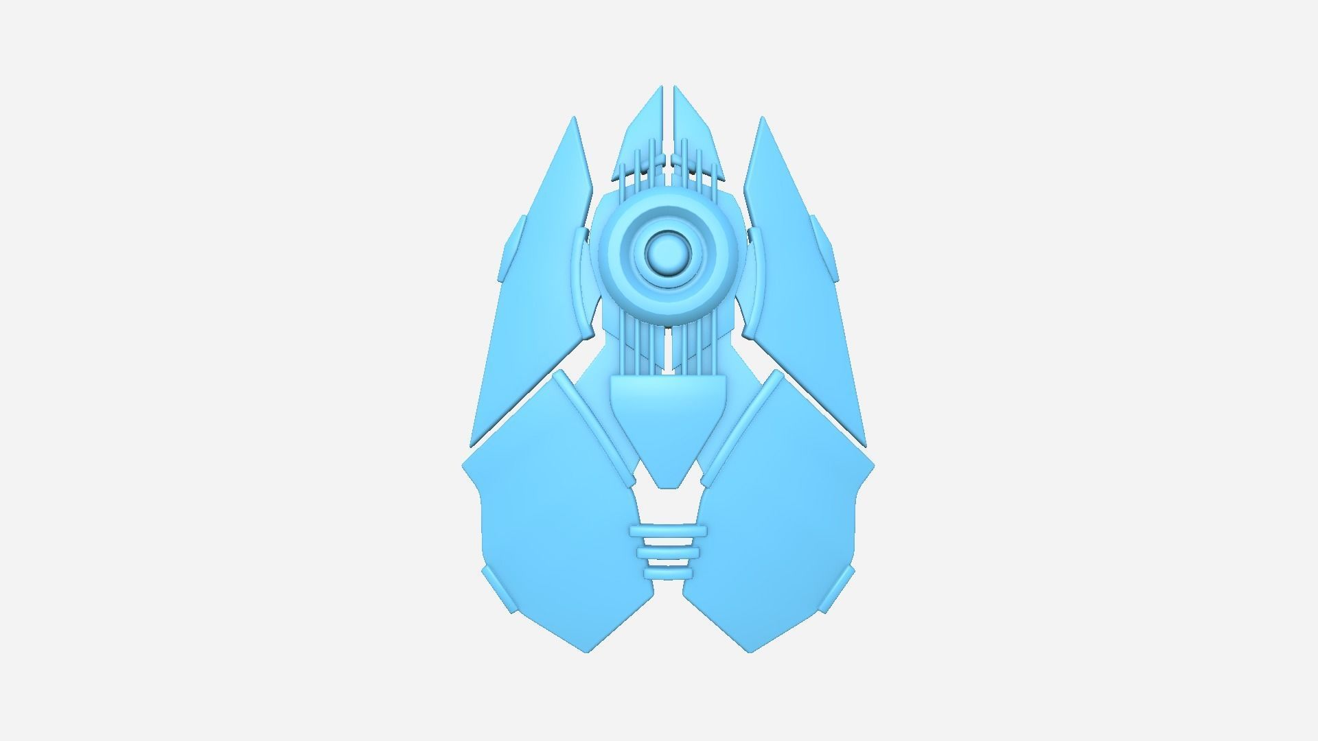 SciFi Shield A08 Yellow - Sci Fi Weapon Design Low-poly 3D model_7