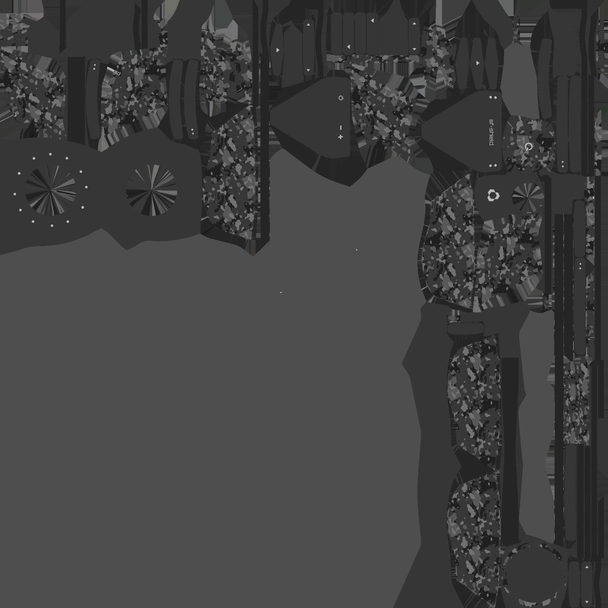 SciFi Shield A09 Black Camo - Sci Fi Weapon Design Low-poly 3D model_21