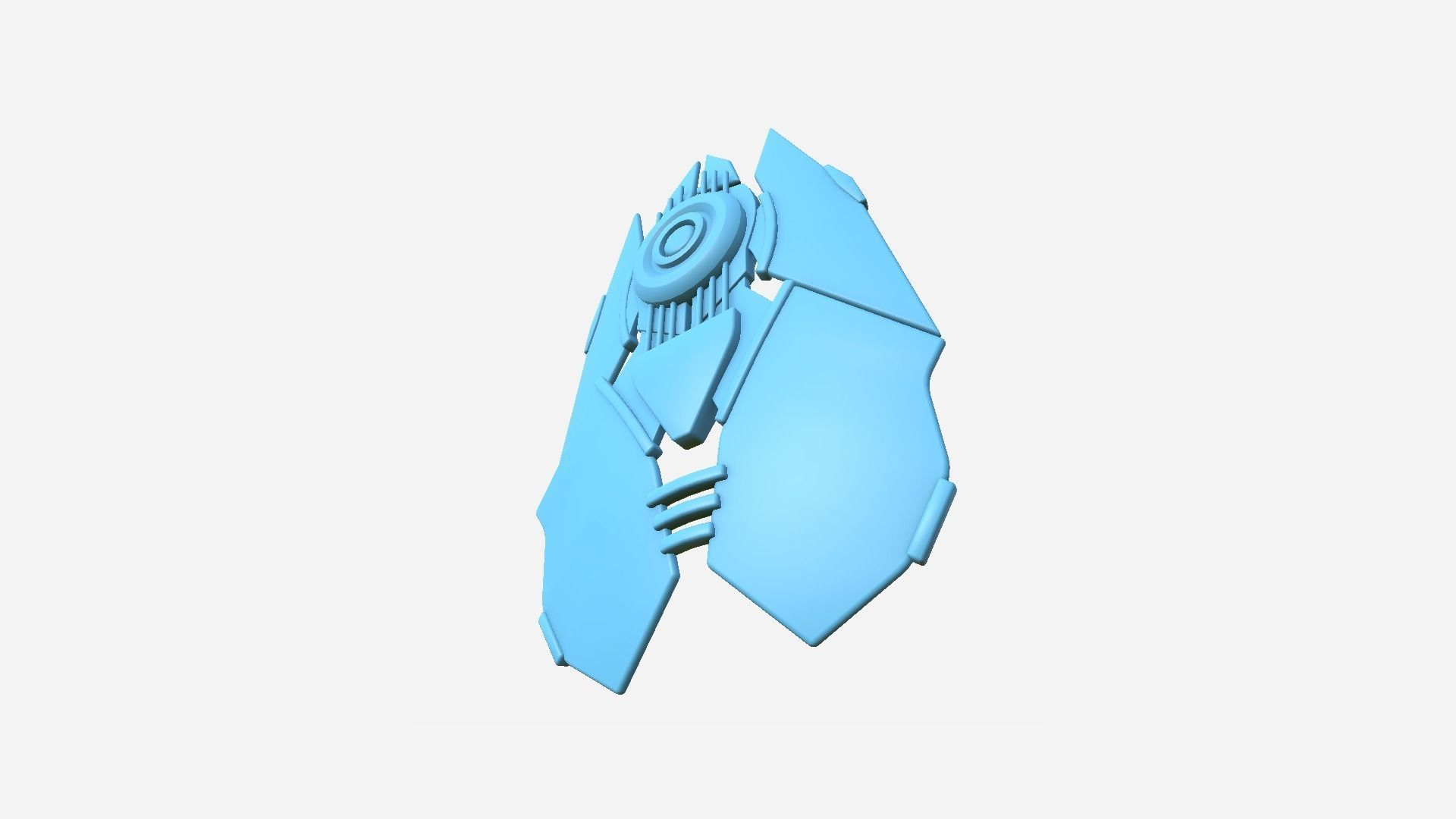 SciFi Shield A10 Metal - Sci Fi Weapon Design Low-poly 3D model_10