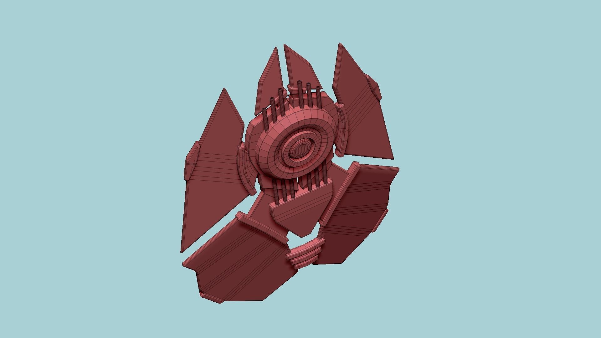 SciFi Shield A10 Metal - Sci Fi Weapon Design Low-poly 3D model_18