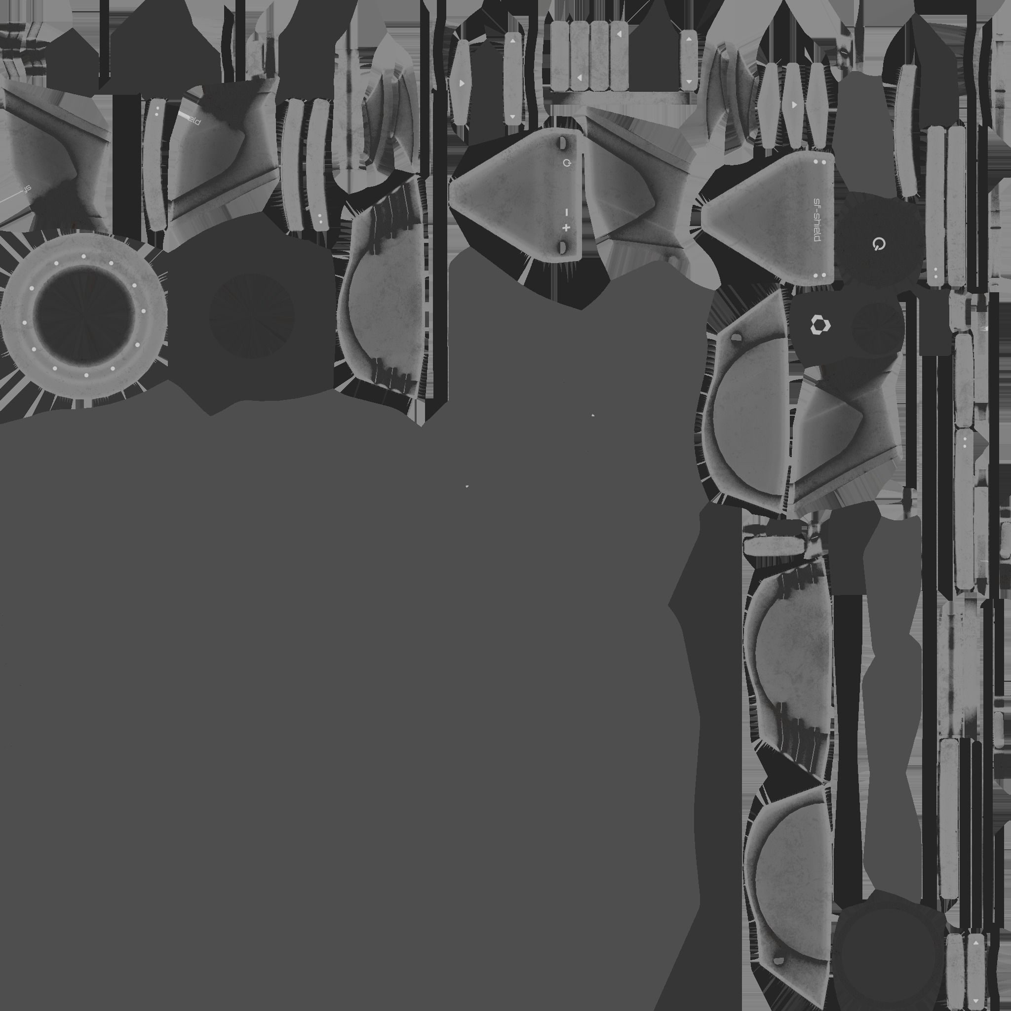 SciFi Shield A10 Metal - Sci Fi Weapon Design Low-poly 3D model_21