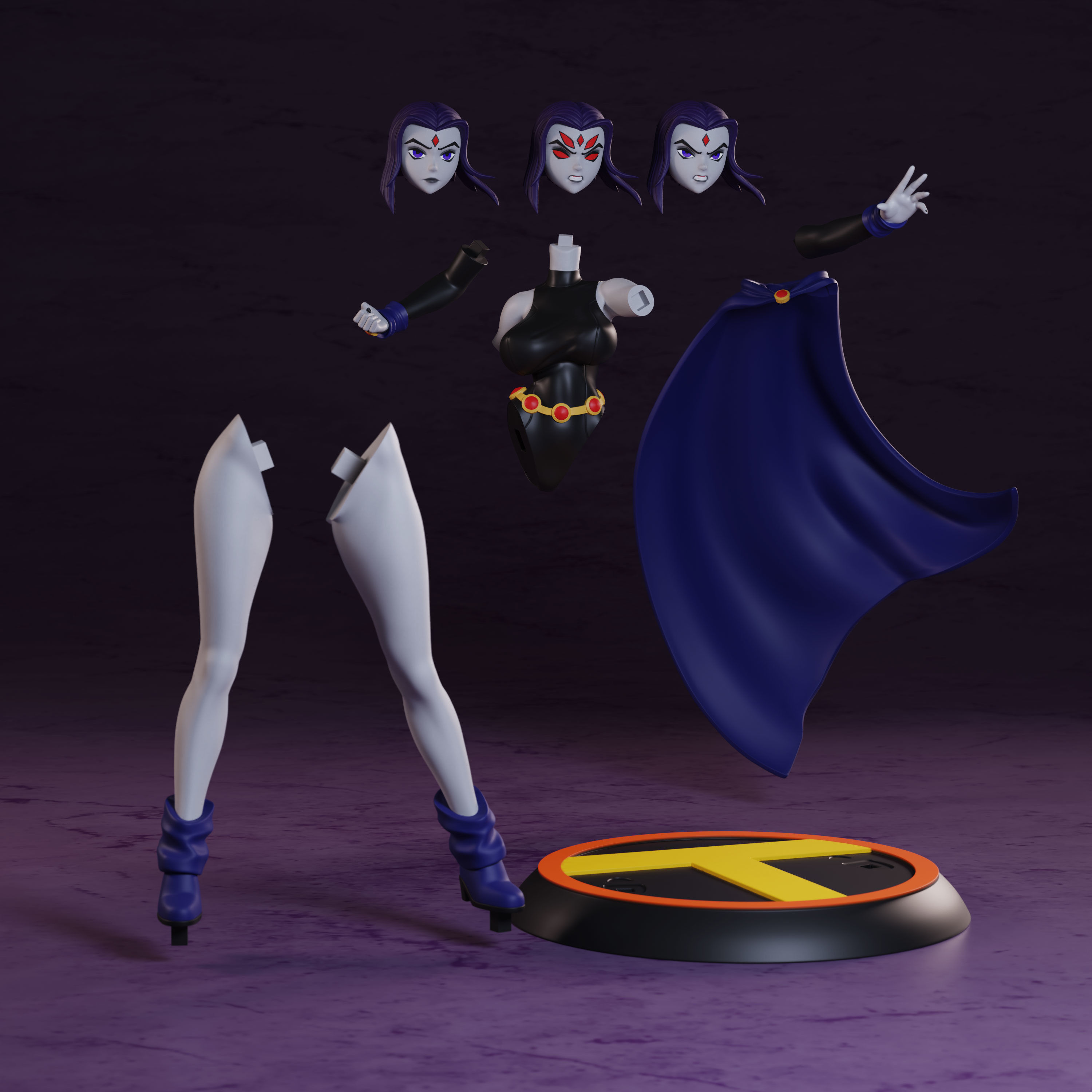 Teen Titans Raven 3D print model_13