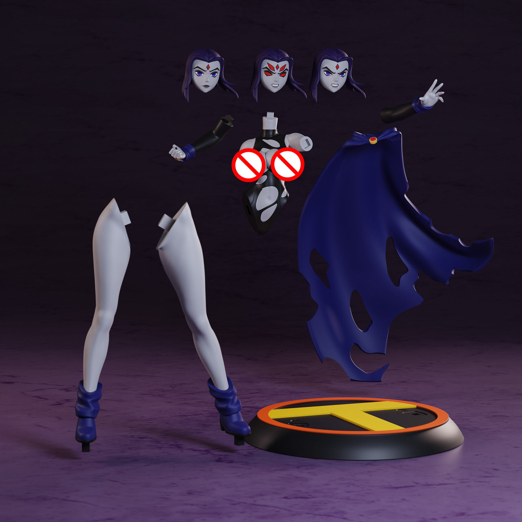 Teen Titans Raven 3D print model_17