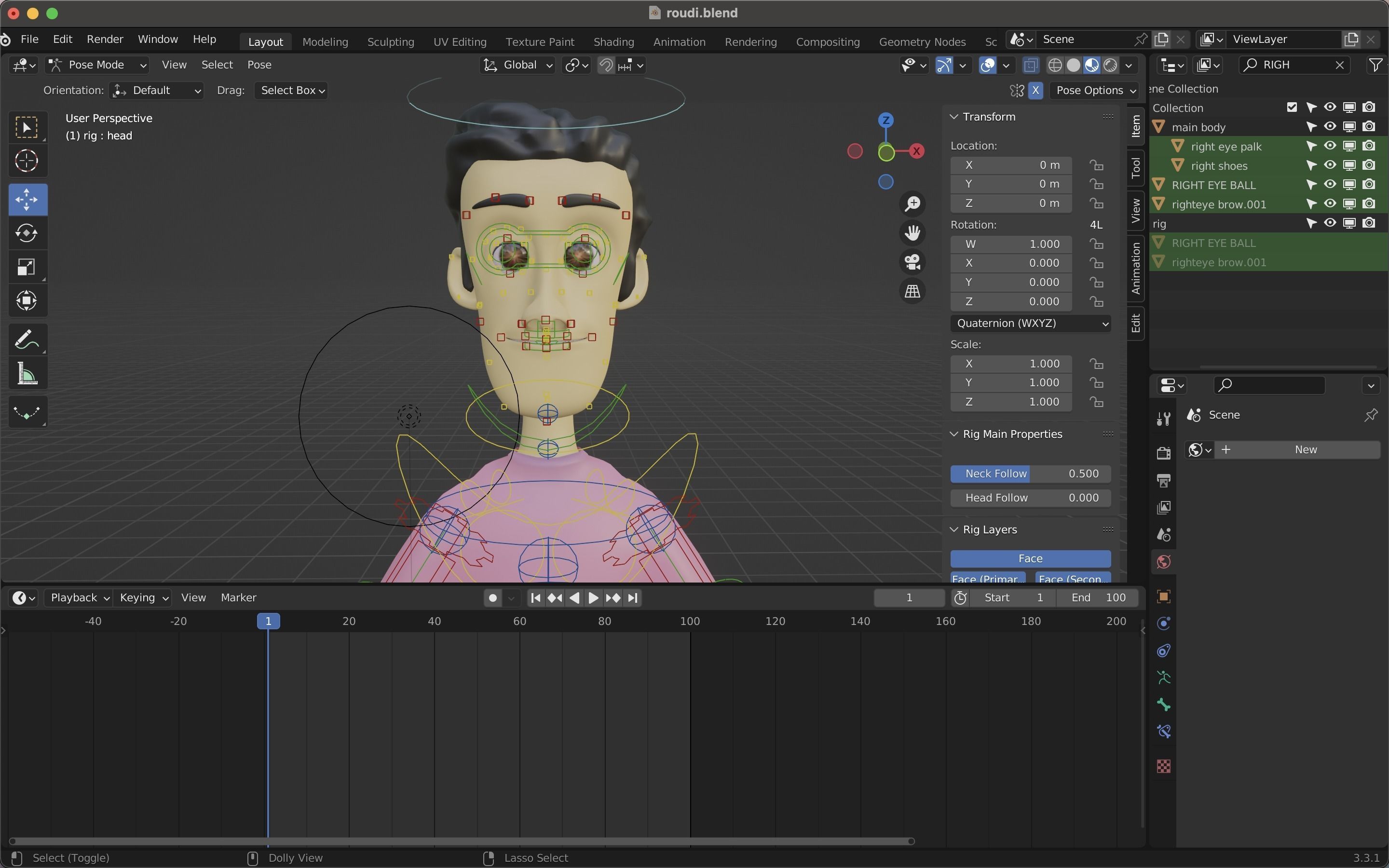 road boys character model Low-poly 3D model_5