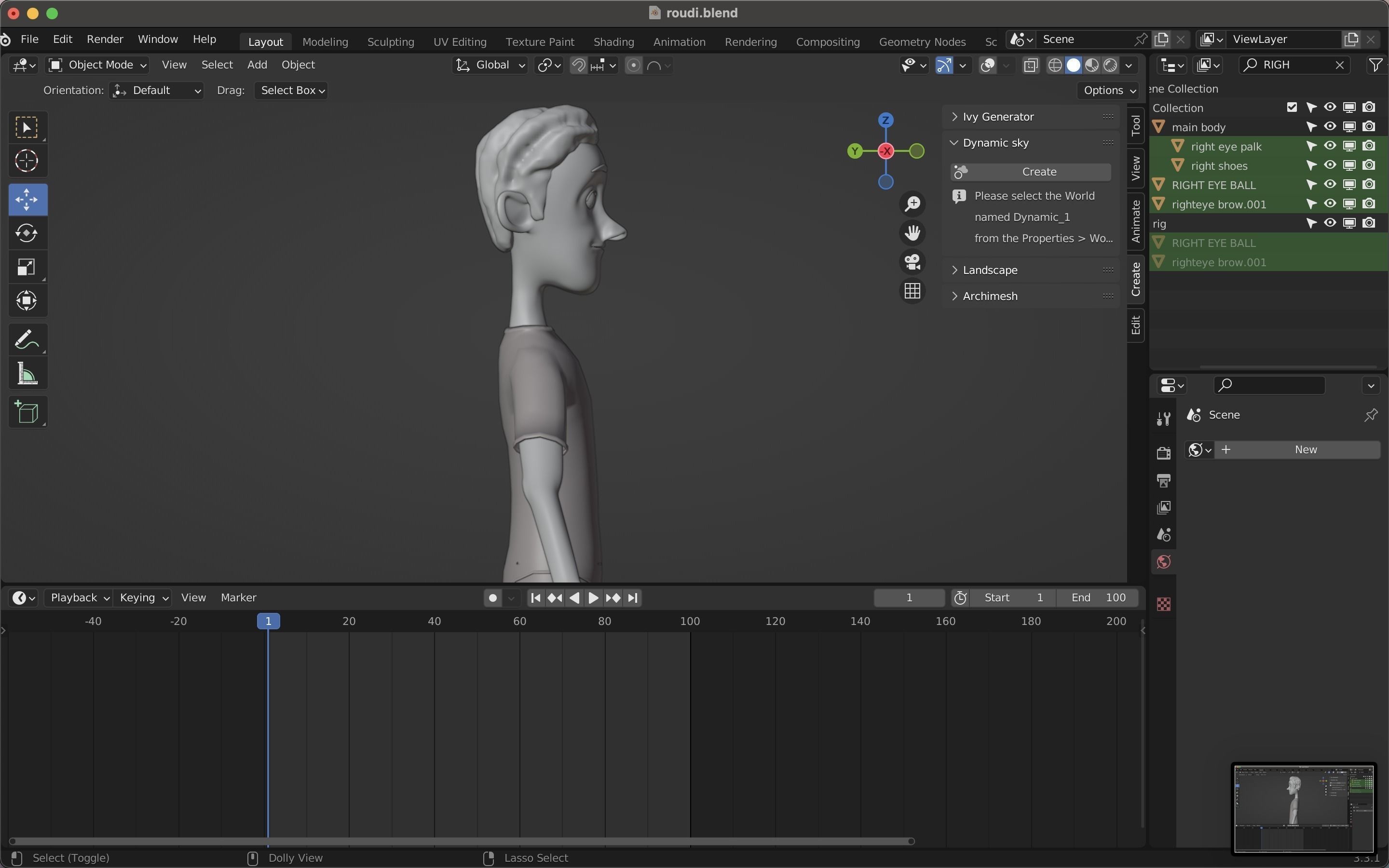 road boys character model Low-poly 3D model_2