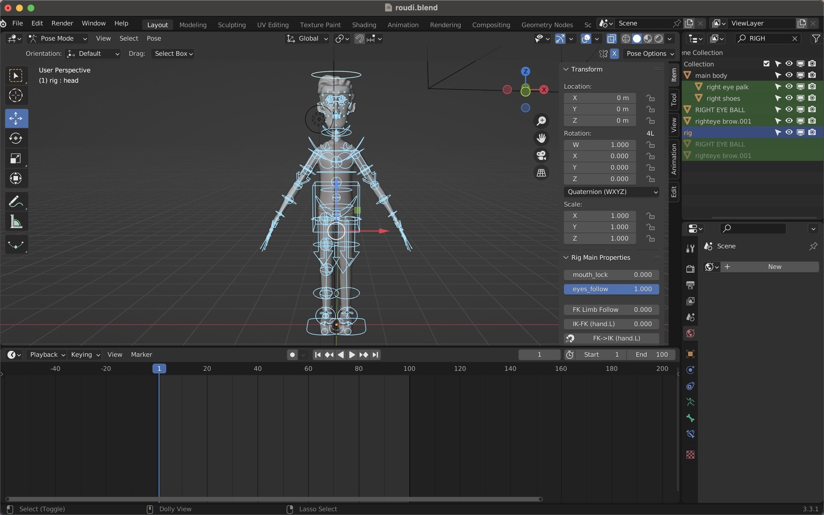 road boys character model Low-poly 3D model_4