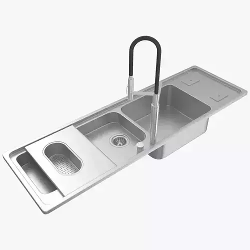 Kitchen sink Alpes-Inox with Ono Touch Light Pro By KWC tap