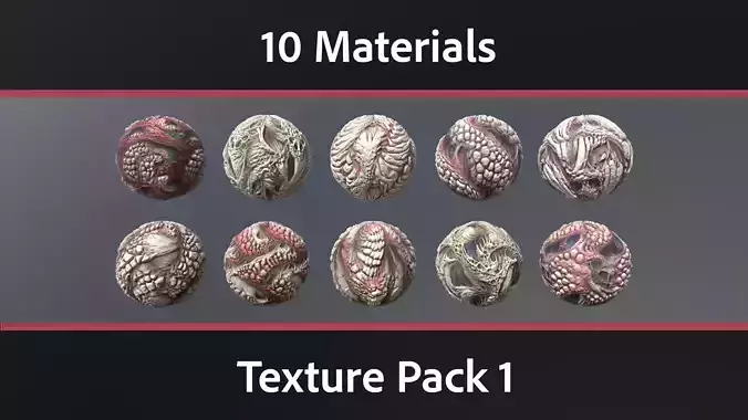10 Materials Skin Monster Seamless PBR Pack 1 Texture 10 Materials Skin Monster Seamless PBR Pack 1 Texture