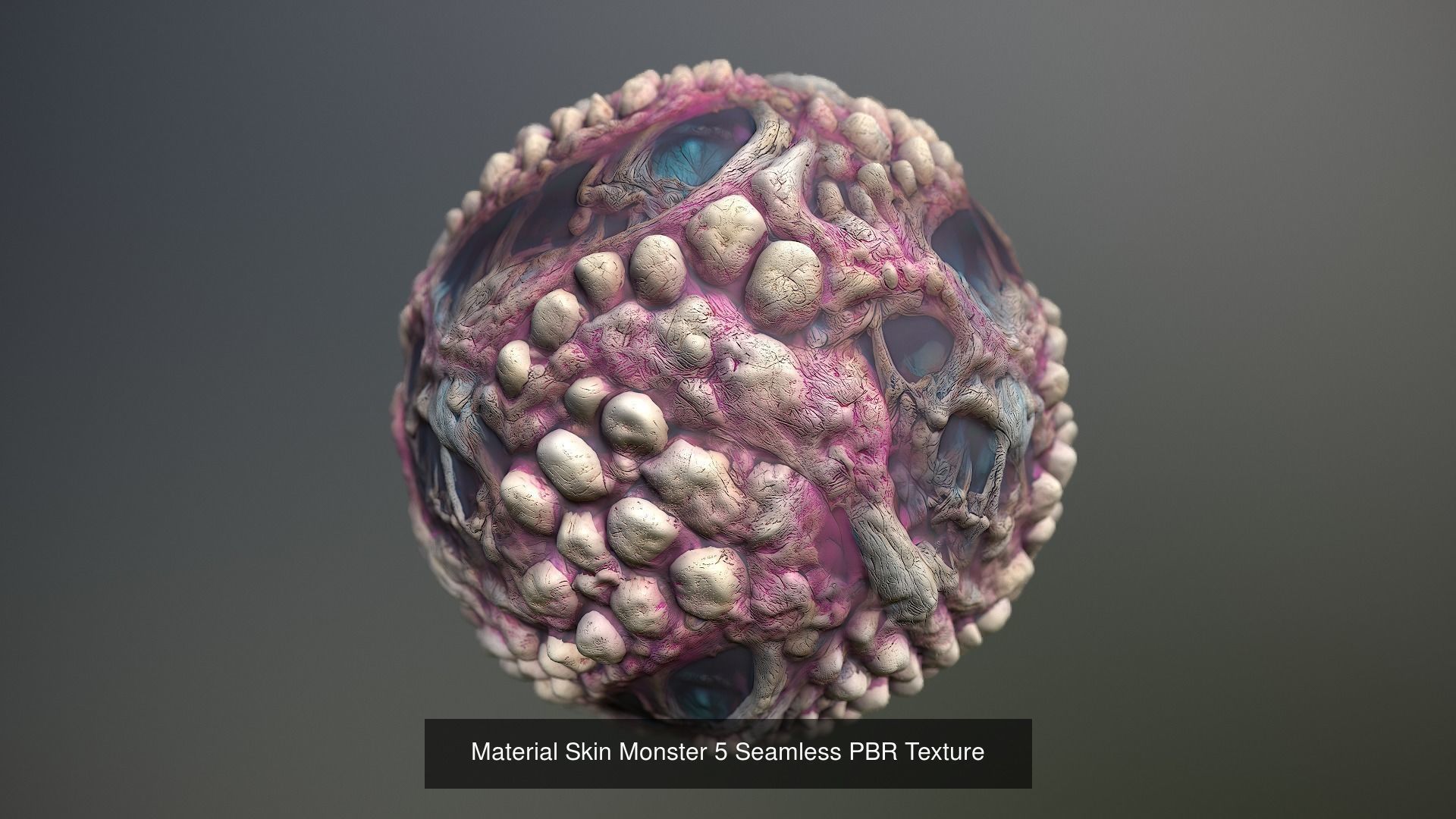10 Materials Skin Monster Seamless PBR Pack 1 Texture_26