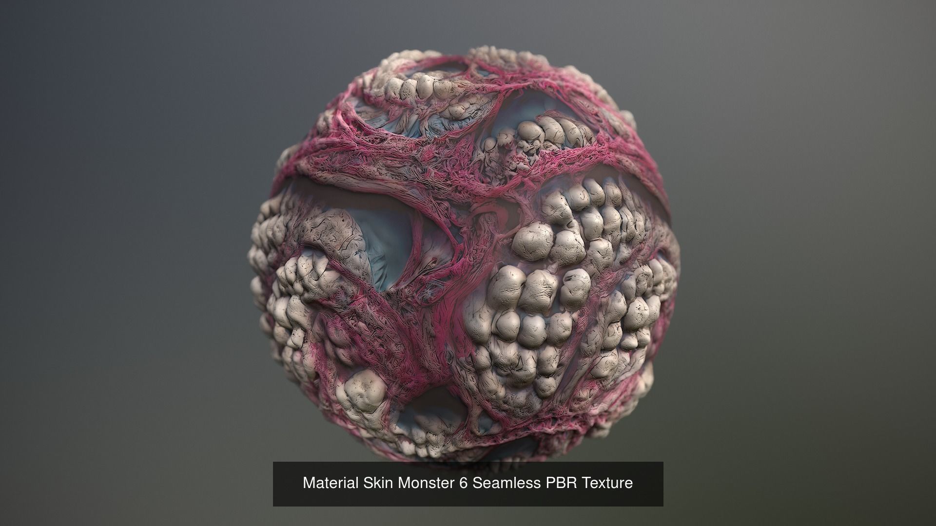 10 Materials Skin Monster Seamless PBR Pack 1 Texture_25