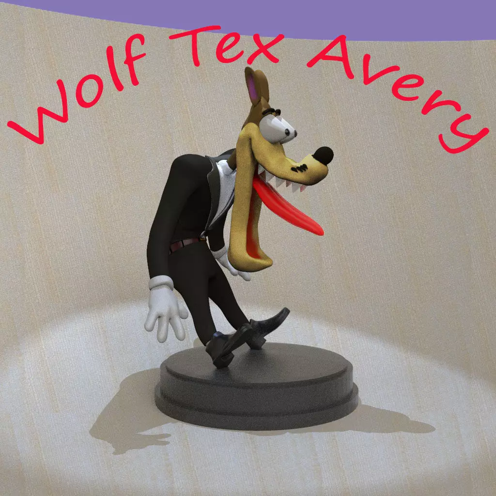 Wolf  Tex Avery 3D print model_0