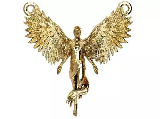 angel pendant wings printed 3D print model
