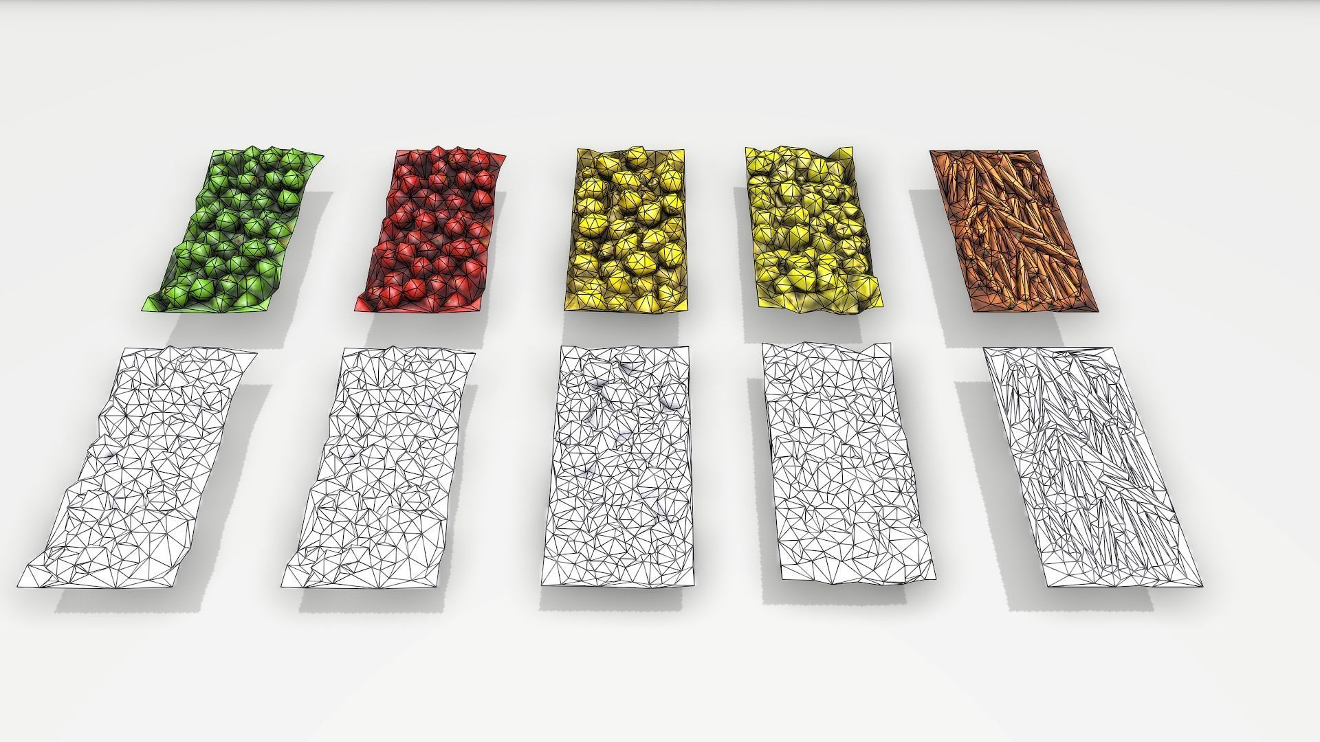 Low Poly Game Ready Fruits and Vegetables Low-poly 3D model_20