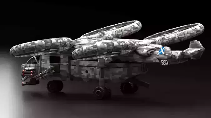 inspired by avatar this 4-propeller helicopter