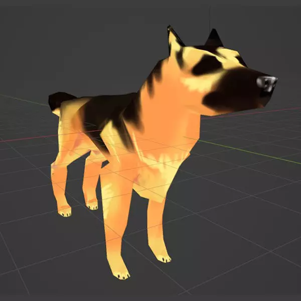 Rigged Low Poly Dog Free low-poly 3D model