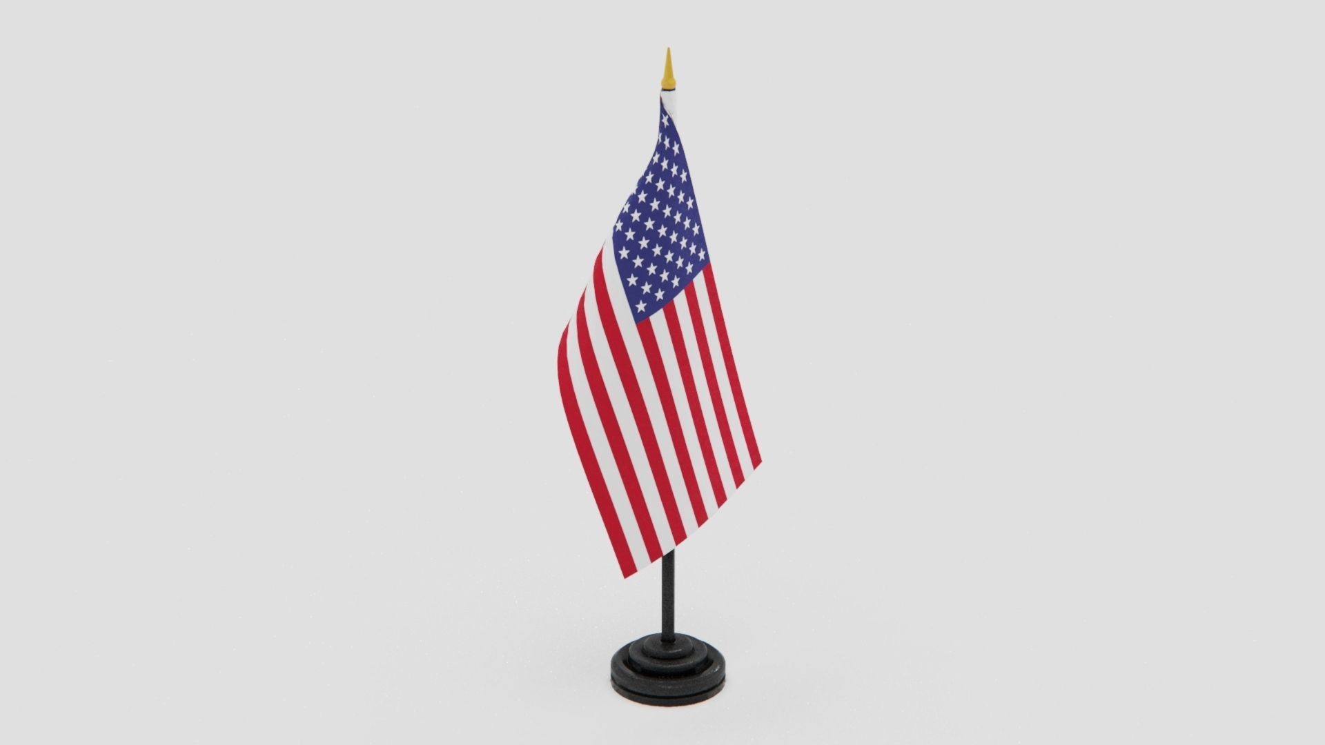 US Desk Flag Low-poly 3D model_2