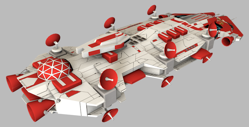 Virgin Radio Low-poly 3D model_1