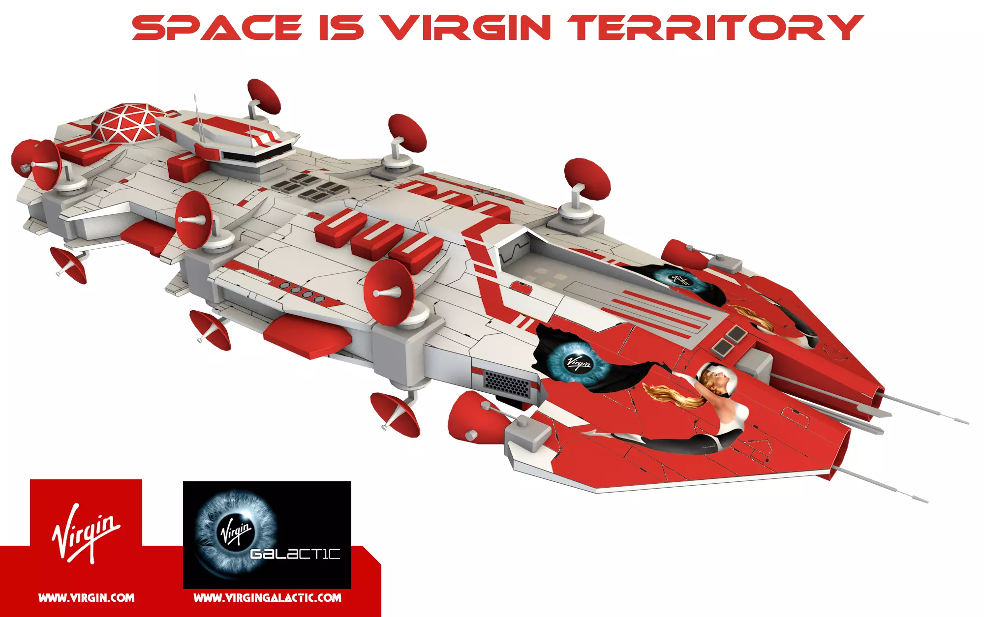 Virgin Radio Low-poly 3D model_0