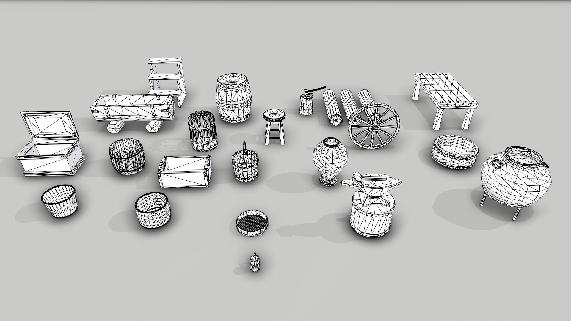 Low Poly Game-Ready PBR Medieval Assets 3D model_15