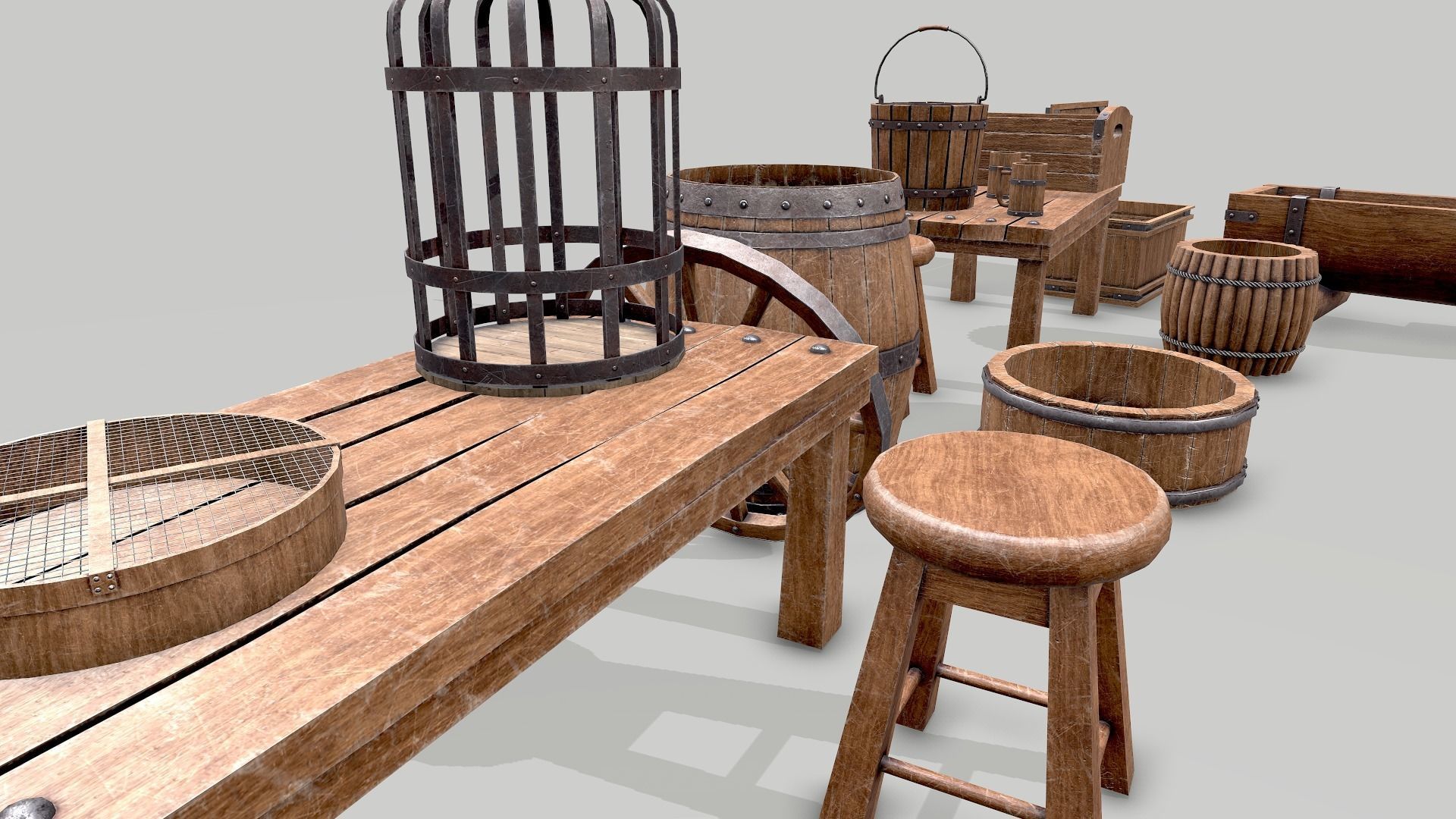 Low Poly Game-Ready PBR Medieval Assets 3D model_3