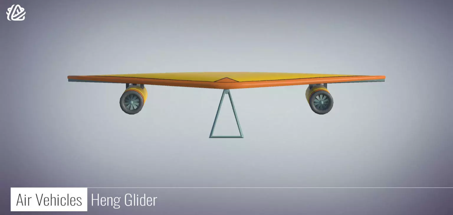 3D Hang Glider - Air Vehicles Aircraft Low-poly 3D model_0