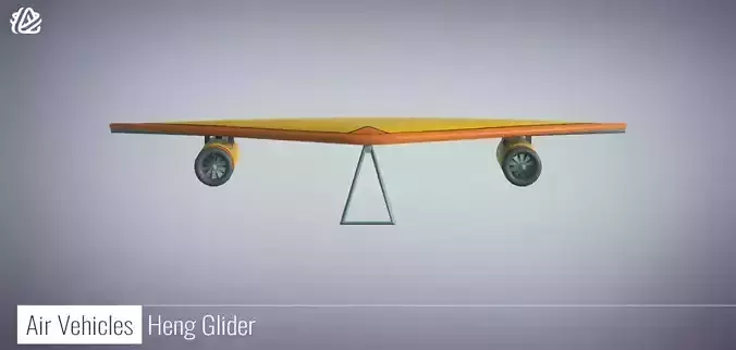 3D Hang Glider - Air Vehicles Aircraft Low-poly 3D model
