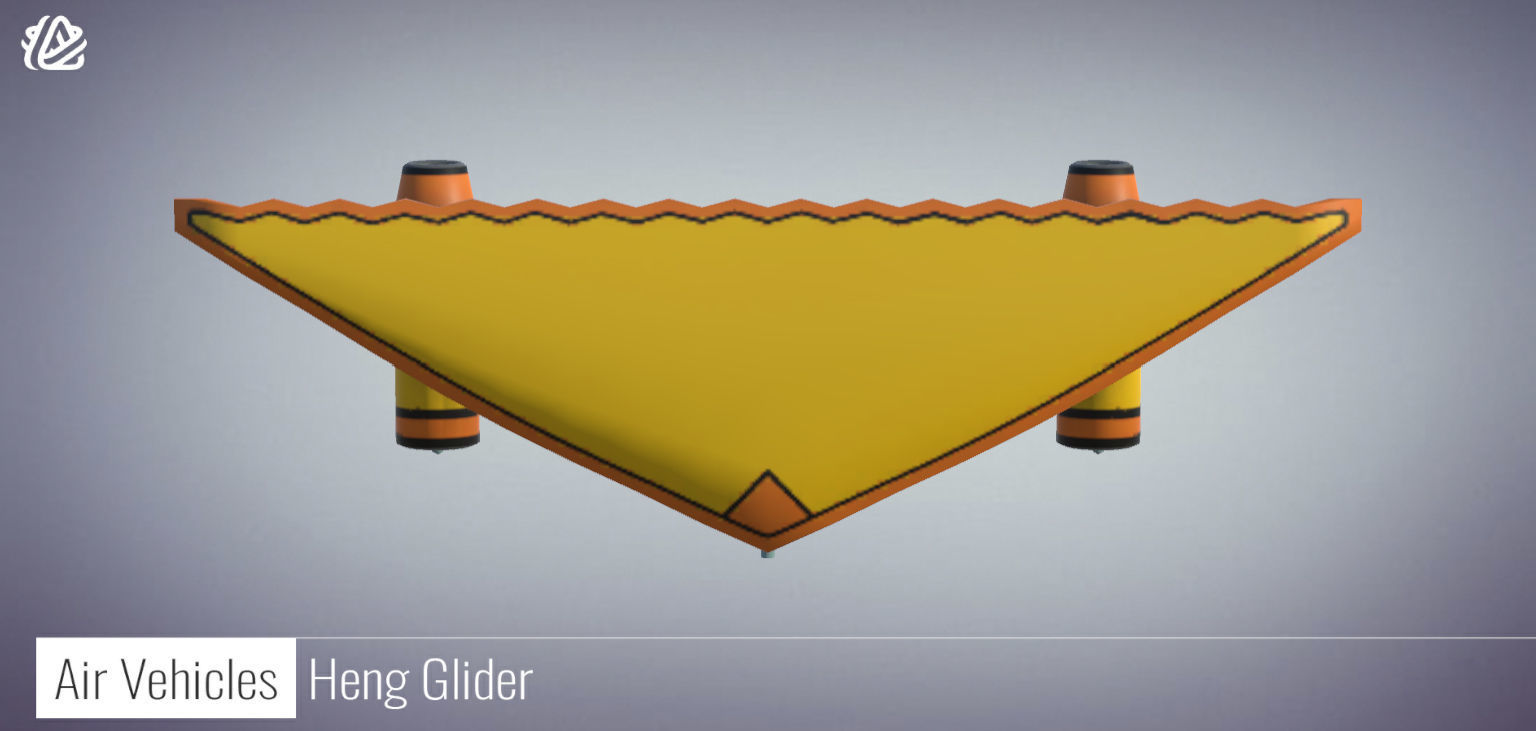 3D Hang Glider - Air Vehicles Aircraft Low-poly 3D model_4