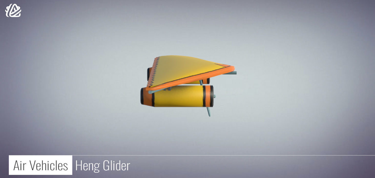 3D Hang Glider - Air Vehicles Aircraft Low-poly 3D model_2