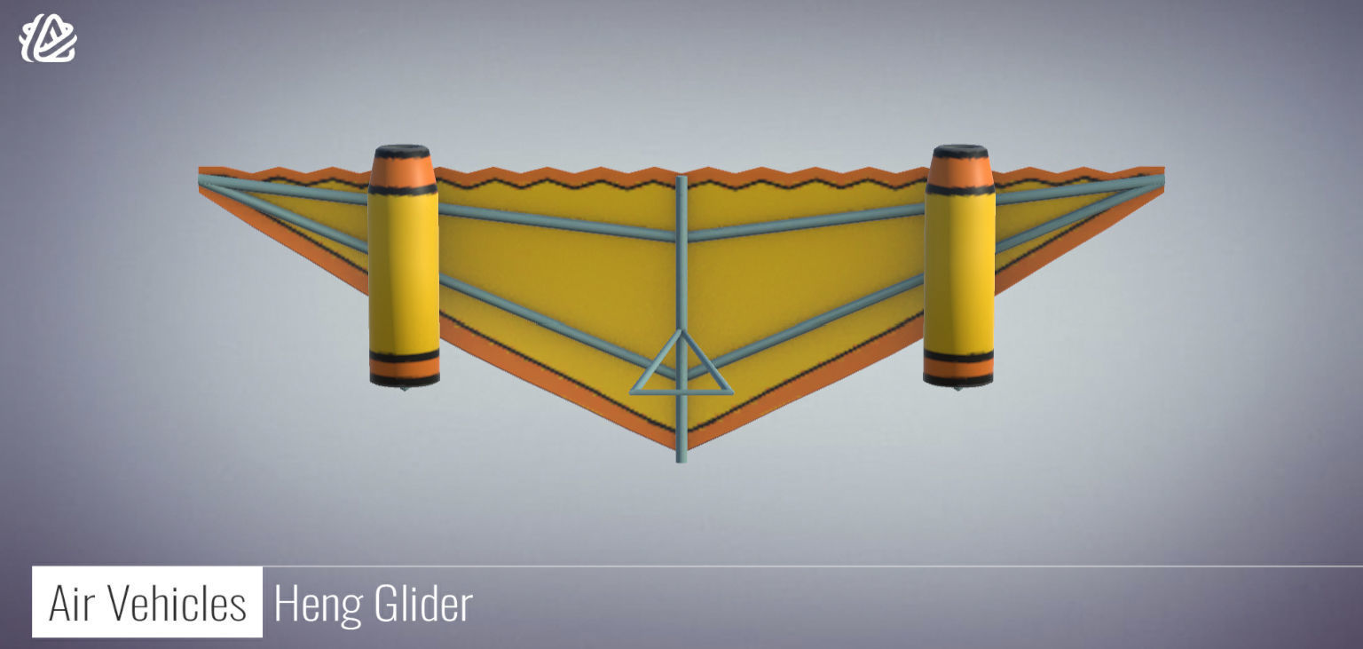 3D Hang Glider - Air Vehicles Aircraft Low-poly 3D model_5